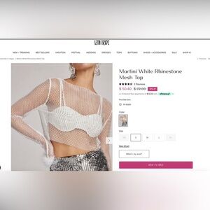 Rhinestone mesh top - New with tag! Size XS